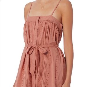 NWOT St Roche blush eyelet dress sz L